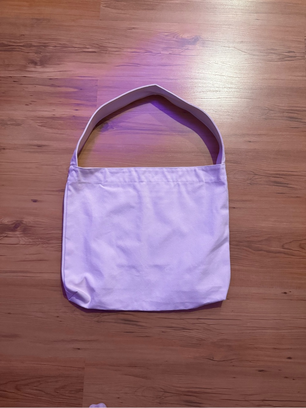 Beige Canvas Shoulder Bag - Unbranded